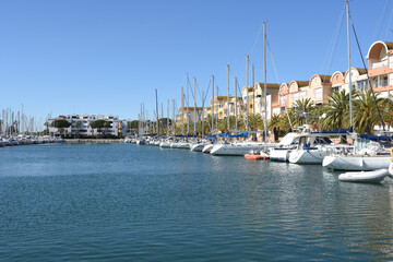 Obraz premium Port of Gruissan, Languedoc-Roussillon, France