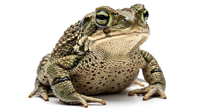 A close-up of a toad with a detailed skin