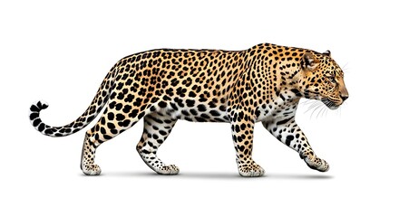 Fototapeta premium Leopard Walking Across Focus