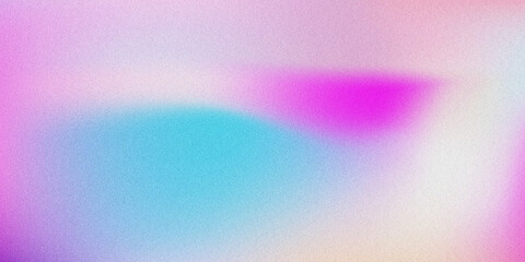 Fototapeta premium Soft grainy gradient abstract background with pastel cyan, magenta, purple, and pink tones—textured noisy aesthetic, ideal for modern design, digital projects, social media, and wallpapers.