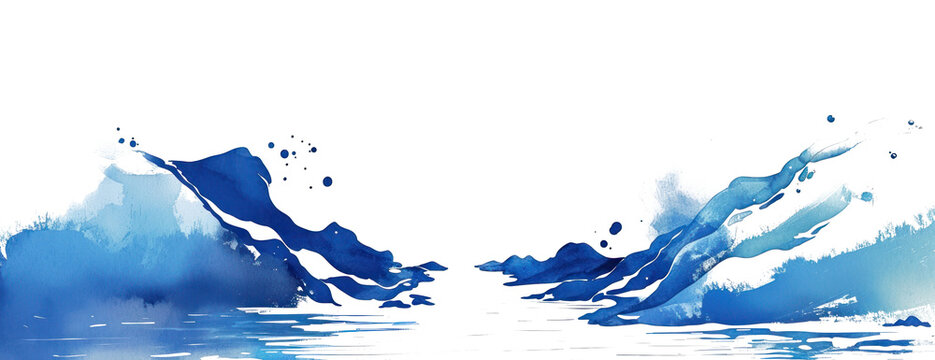 PNG Flat line illusion for background presentation with text space mountain scenery nature.