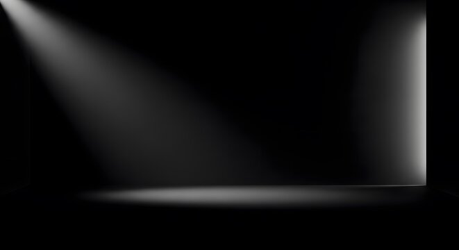 Empty dark stage with dramatic spotlight gradient for performances and events
