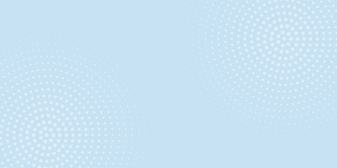 Obraz premium Light blue abstract background with white halftone dotted circles and subtle gradient eps10