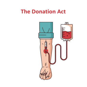 Blood Donation Medical Procedure Illustration.