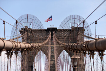 Fototapeta premium Cityscape With Iconic Structures. Urban Scene With Historic And Modern Elements new york