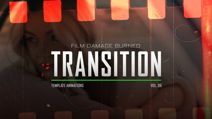 Film Damage Burned Transition / Horizontal / Part 06