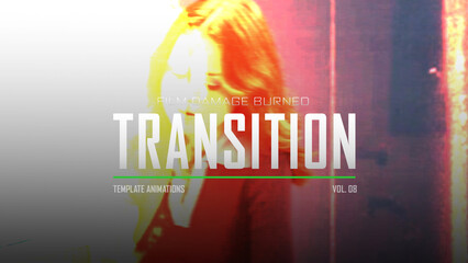 Film Damage Burned Transition / Horizontal / Part 08