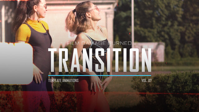 Film Damage Burned Transition / Horizontal / Part 07