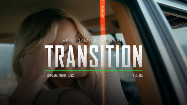 Film Damage Burned Transition / Horizontal / Part 05