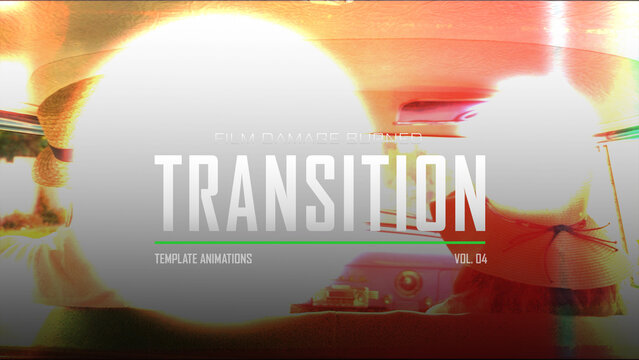 Film Damage Burned Transition / Horizontal / Part 04