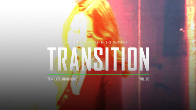 Film Damage Burned Transition / Horizontal / Part 08