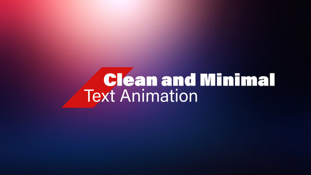 Clean and Minimal Text Animation