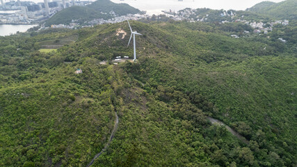 wind turbine in Lamma island, hong kong the last and only one wind turbine © LT