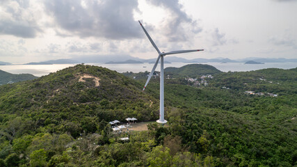 wind turbine in Lamma island, hong kong the last and only one wind turbine © LT