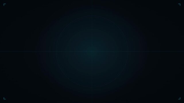 Cyan Neon HUD Countdown Timer Five Seconds Tech Digital Loop on Dark Background