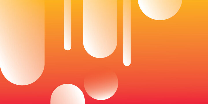 Abstract Orange Gradient Background With Rounded Liquid Shapes, Soft Glow and Modern Design