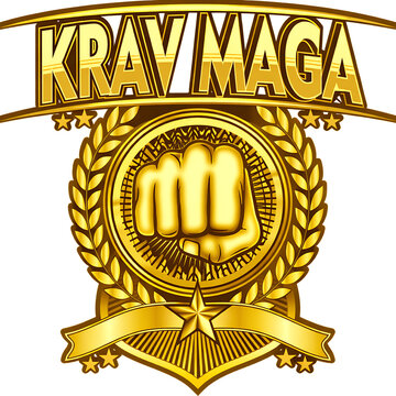 Emblema Krav Maga dourado