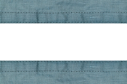 Fabric with two sections showing light blue color and white area in between, often used for clothing or textiles in different settings