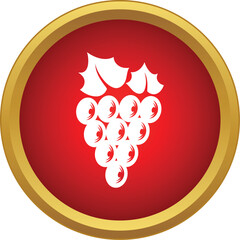 Naklejka premium Grapes icon representing wine production and harvest