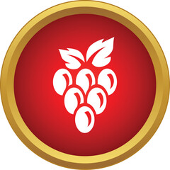 Naklejka premium Grapes icon representing fruit, wine, and harvest themes
