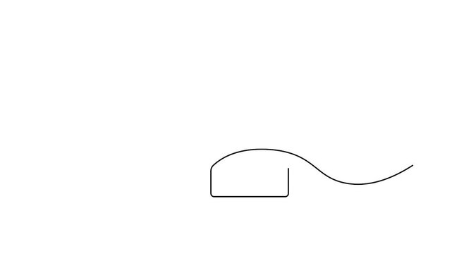 Smartphone 4K animation video forming mobile device outline minimal style