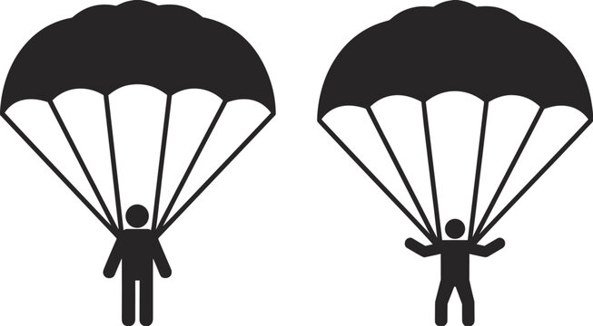 Parachutist Icons illustration vector