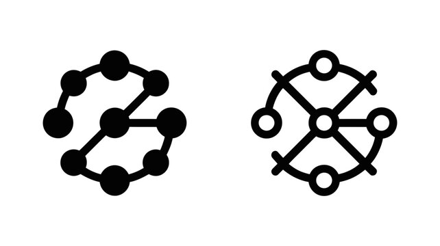 Abstract network of connected dots and lines representing connections data structure with connections, structure