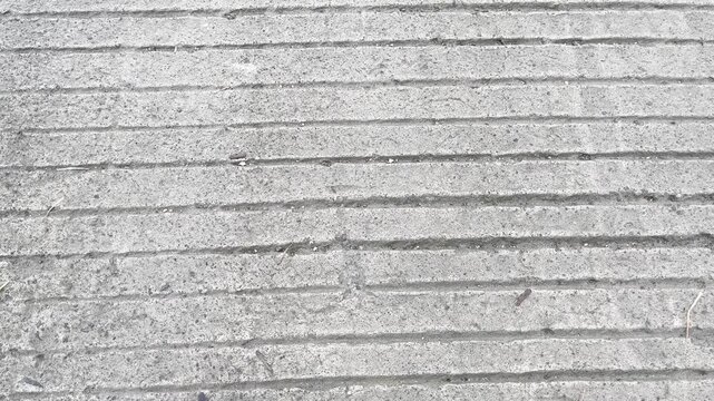 Rough Concrete Road Surface with Linear Grooves
