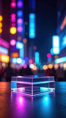 Fototapeta premium Neon city stage