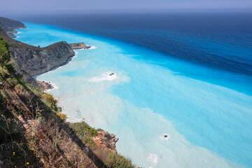 Fototapeta premium Panorama of Lefkada Coastline, Greece