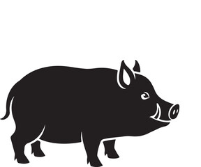 Obraz premium vector illustration of a pig