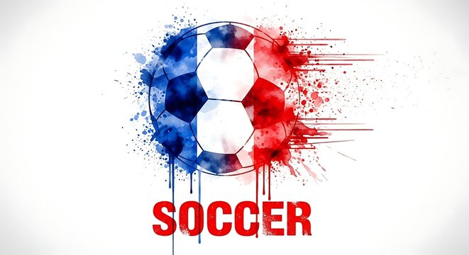 Dynamic watercolor world cup soccer football art a vibrant celebration of the beautiful game