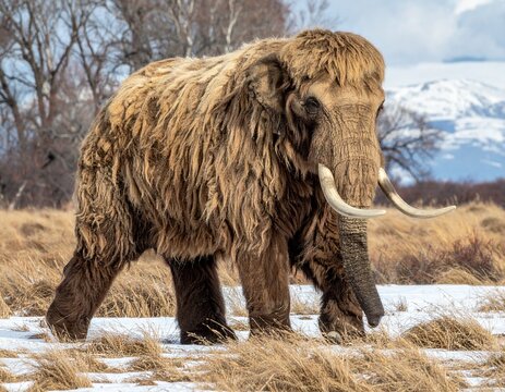 AI created photo with an wooly elephant 