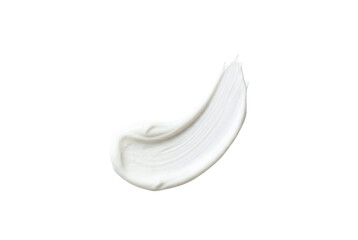 White cosmetic cream smear or lotion swatch