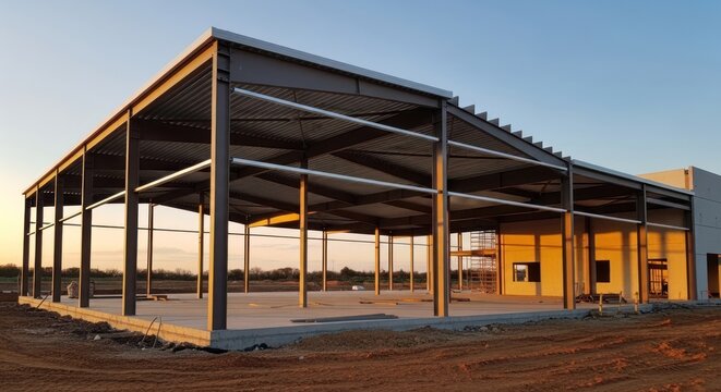 Industrial building under construction