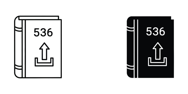 Contrast between open and closed book representations with page number 536 highlighted