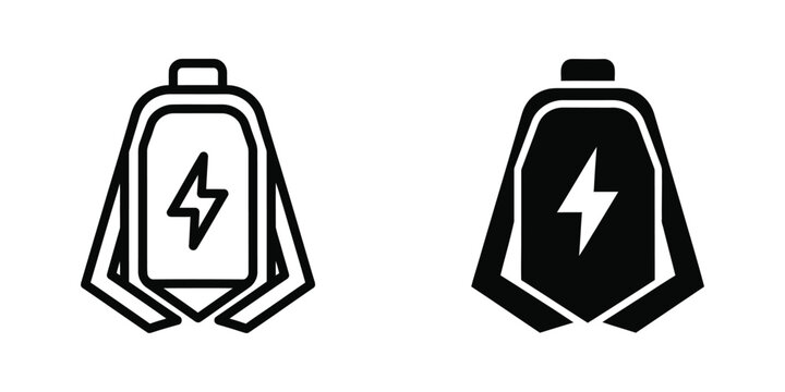 Comparison of battery icons with different fill levels for visual communication