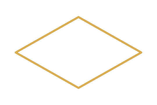 Simple gold diamond-shaped frame