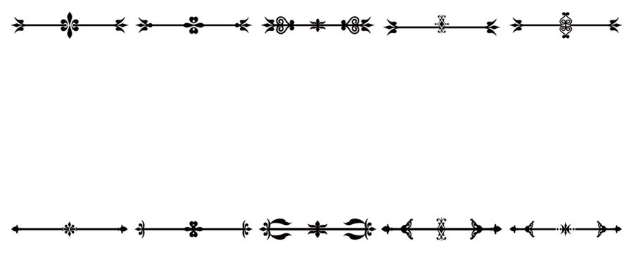 Vintage Decorative Divider Border Set