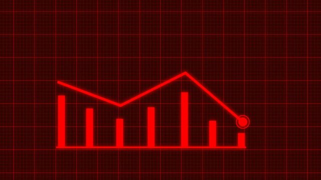 graph chart up down business statistics
