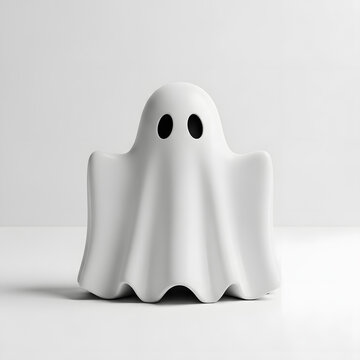 Cute ghost floating in a light setting Vector, illustration