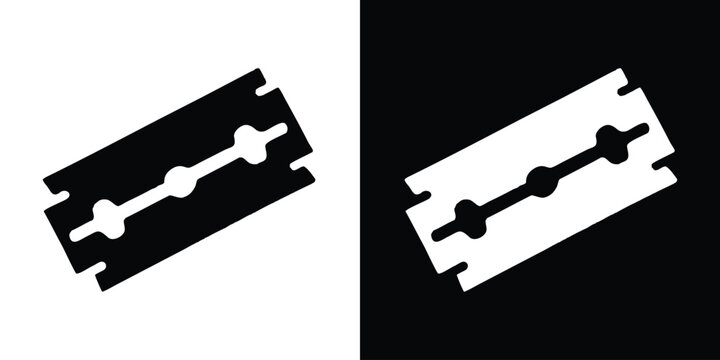 Razor Blade icon vector, shaving razor silhouette vector, blade razor icon