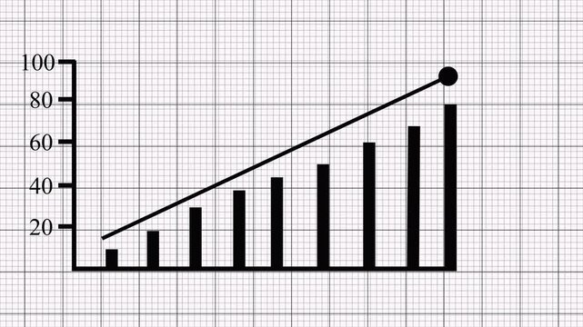 graph chart up down business statistics