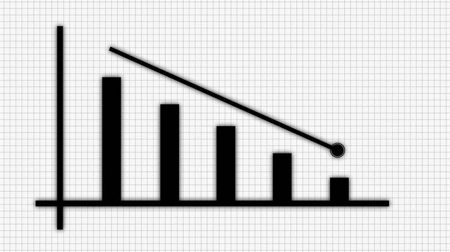 graph chart up down business statistics