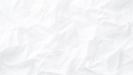 Fototapeta premium Crumpled white paper texture background with creases and folds