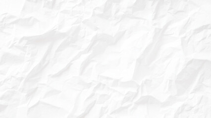 Obraz premium White crumpled paper texture background with creases and folds