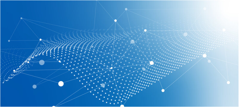 Abstract tech network connection dots. Digital technology and big data analysis background. abstract technology background