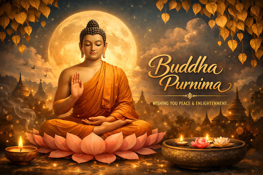 Gautam Buddha portrait for Buddha Jayanti,Vesak / Vesak Day,Buddha Poornima/ Purnima,Buddha Janmotsav,Buddha Birth Anniversary, Vesak Poya, Vaishakhi pournima