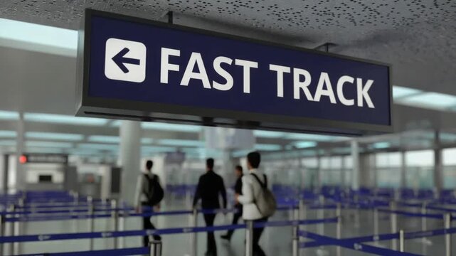 Fast track at an airport.
