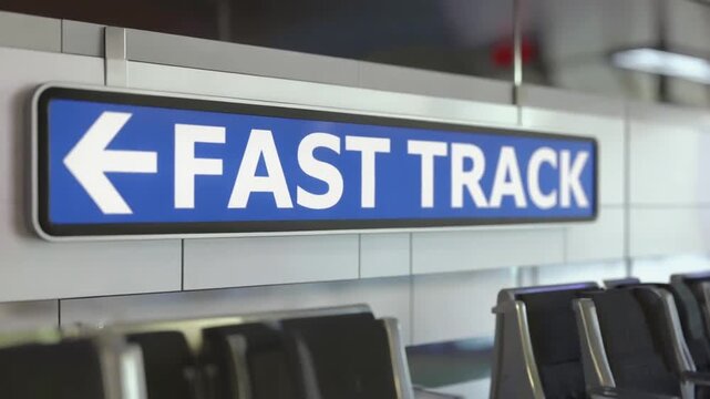Fast track at an airport.